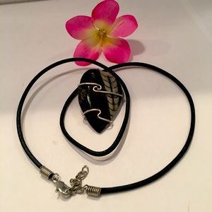 Petrified Wood Crystal Necklace